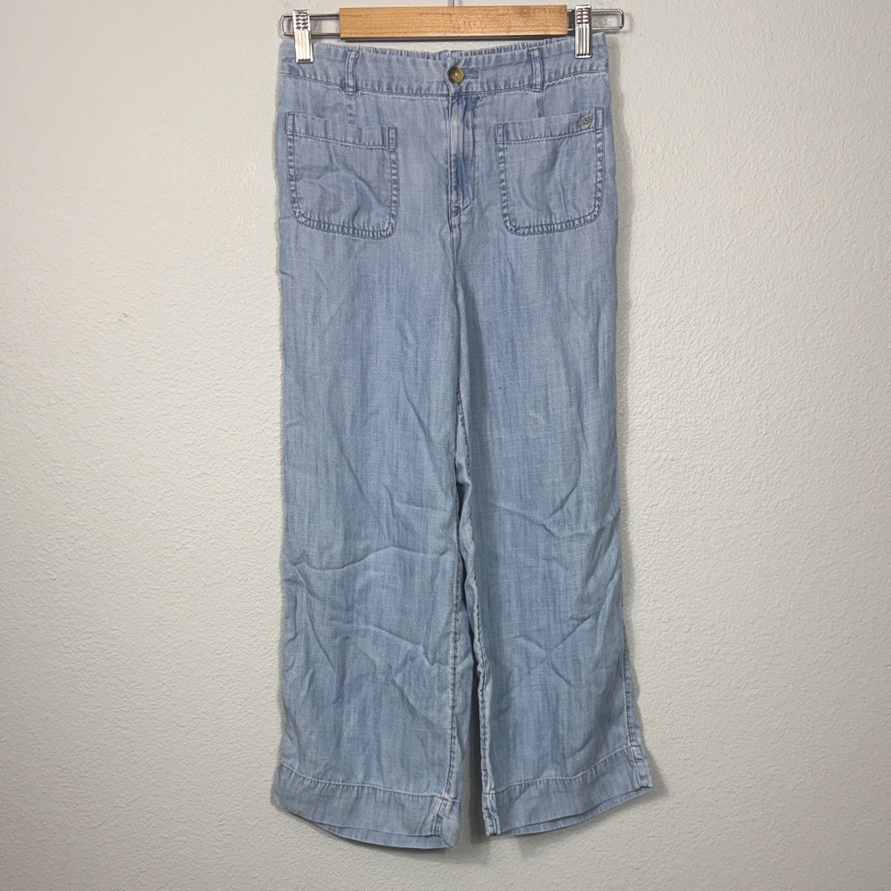 Vineyard Vines Girl's Light Blue Wide Leg Jeans